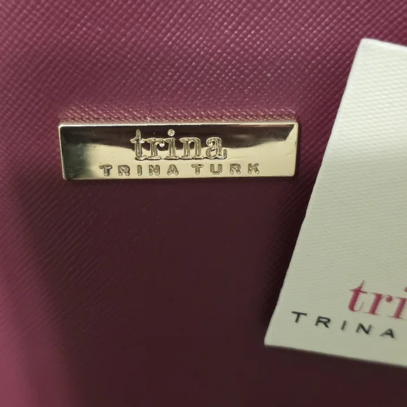 Trina Turk Rose Leather Handbag with Card Holder - Picture 3 of 6